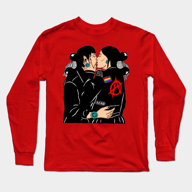 Diné punk couple Long Sleeve T-Shirt by Skidskunx